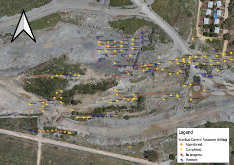 Figure 1: Map of the Kavango Program Area Showing the Location of Holes 8, 9, 12 and 15 in the Kavango North Area Verification holes 8, 9, 12 and 15 are in the heart of the Kavango North mineralized zone and should be considered infill holes confirming mineralization between holes previously drilled. The results reported here are notable because of the length of the intercepts above the projected reserve grade. (Photo: Business Wire)